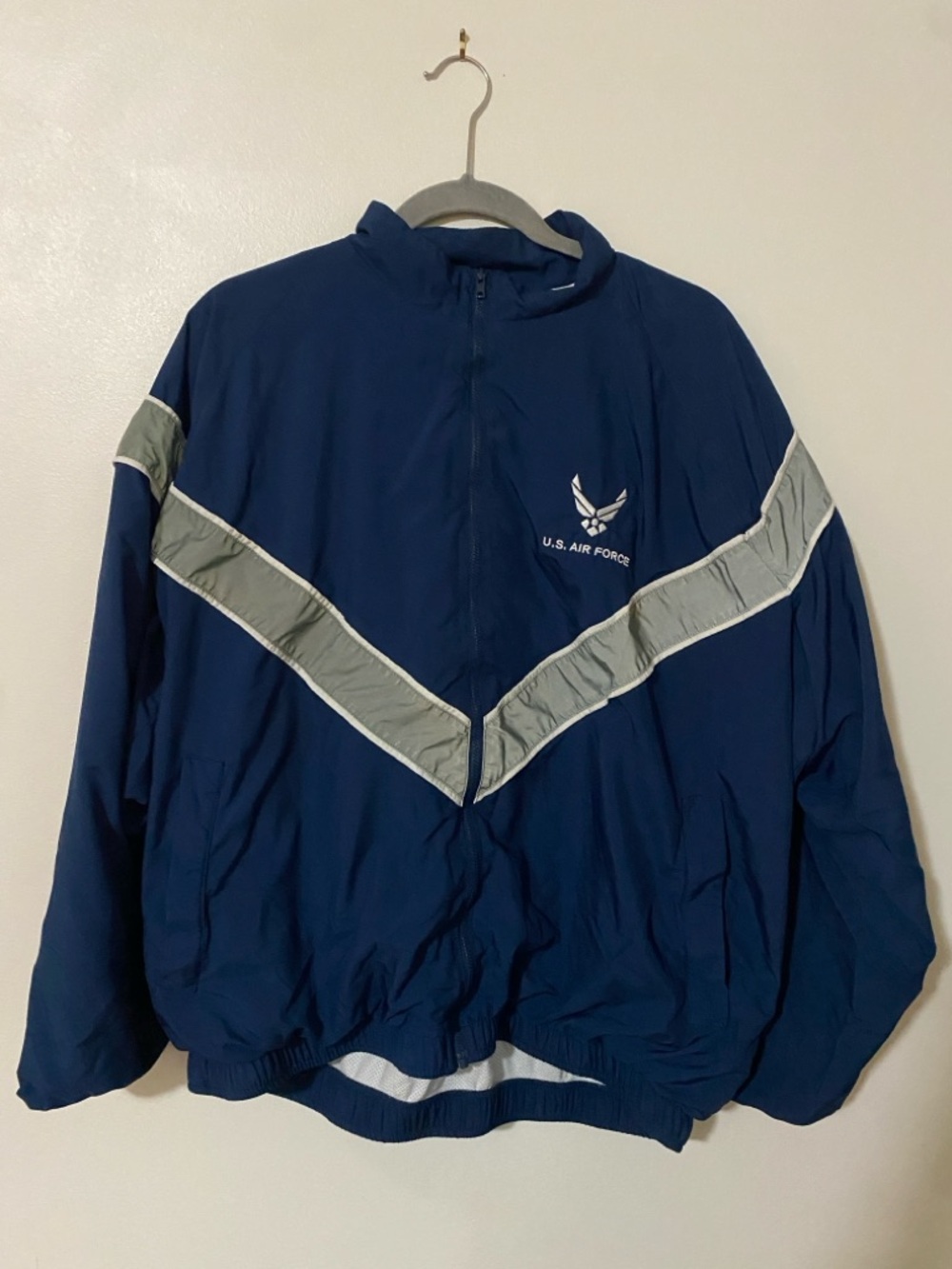 U.S. Air Force Men’s Jacket Navy Blue USAF PTU Training Windbreaker
